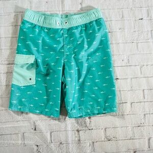Cat & Jack Blue and Teal Swimming Trunks Size 8/10